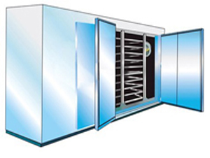 擱架送風(fēng)速凍隧道